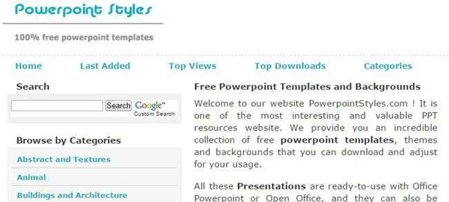 10 trang web tuyệt vời cho các mẫu PowerPoint miễn phí 5 phong cách powerpoint