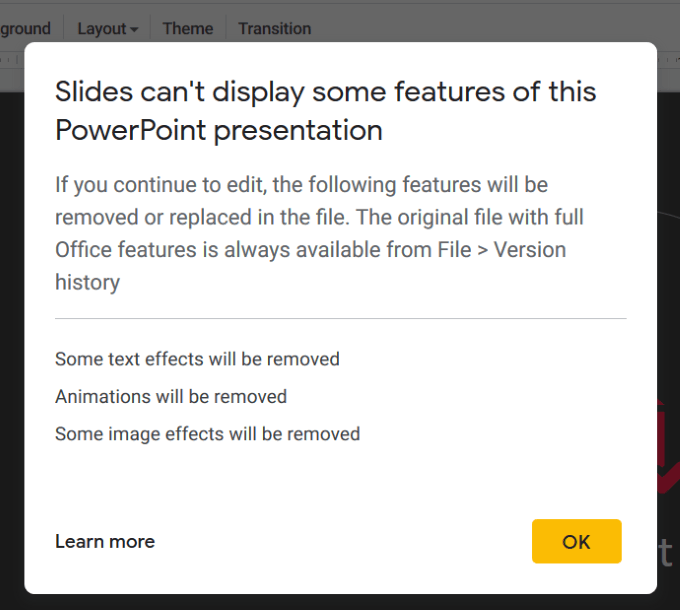 Cách chuyển đổi bản trình bày PowerPoint sang slide của Google 9 Cách chuyển đổi bản trình bày PowerPoint sang slide của Google