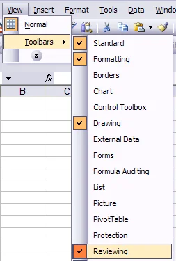 xem xét thanh công cụ