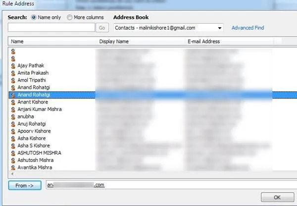 Tự động di chuyển email vào các thư mục trong Outlook bằng Rules 6 địa chỉ quy tắc