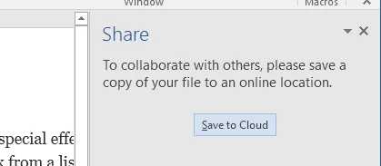 Cách chia sẻ hoặc cộng tác trên một tài liệu Word với người khác 2 lưu vào đám mây