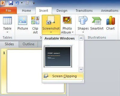 Chèn một tệp PDF vào PowerPoint 13 cắt màn hình