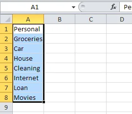 Tạo danh sách thả xuống trong Excel bằng xác thực dữ liệu 2 chọn các ô