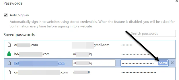 Cách tìm mật khẩu ẩn và lưu trong Windows 5 hiển thị mật khẩu