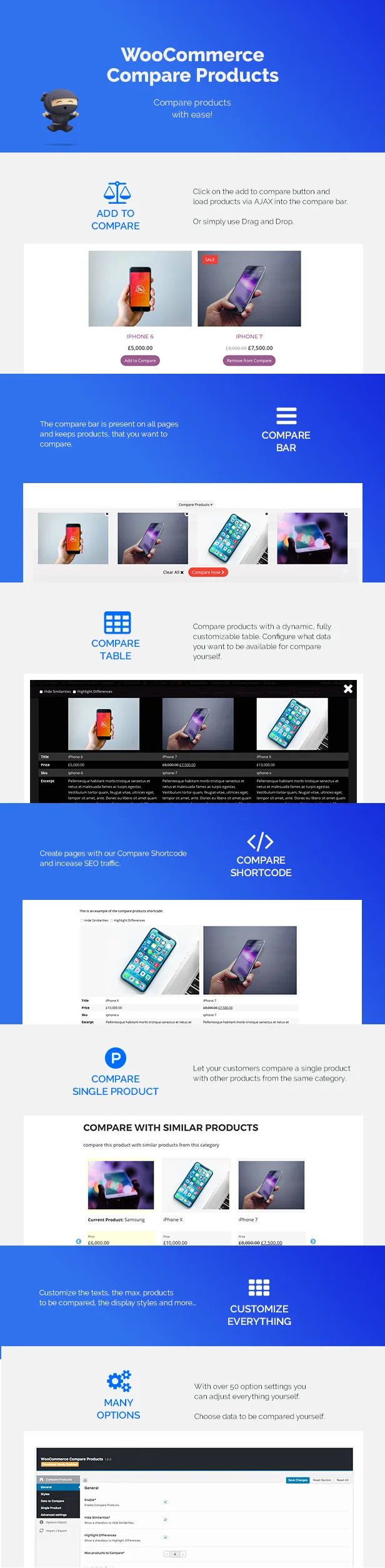 tính năng WooCommerce Compare Products