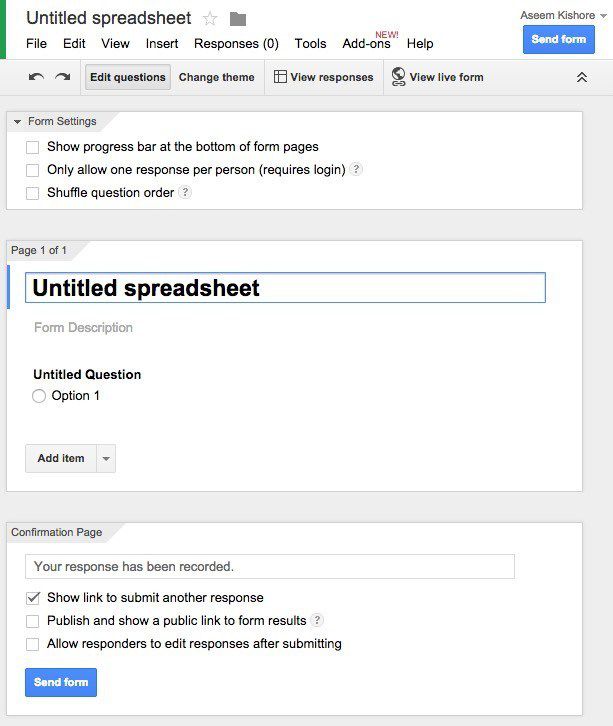 Cách tạo Khảo sát trực tuyến miễn phí bằng Google Docs 5 tờ mẫu không có tiêu đề