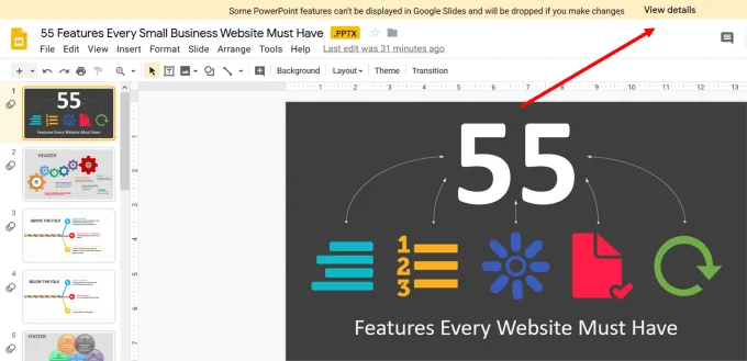 Cách chuyển đổi bản trình bày PowerPoint sang slide của Google 8 Cách chuyển đổi bản trình bày PowerPoint sang slide của Google