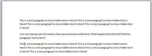 Ẩn văn bản và hiển thị văn bản ẩn trong Word 6 xem văn bản ẩn