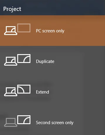Cách kết nối máy chiếu với PC Windows 5 dự án windows 10