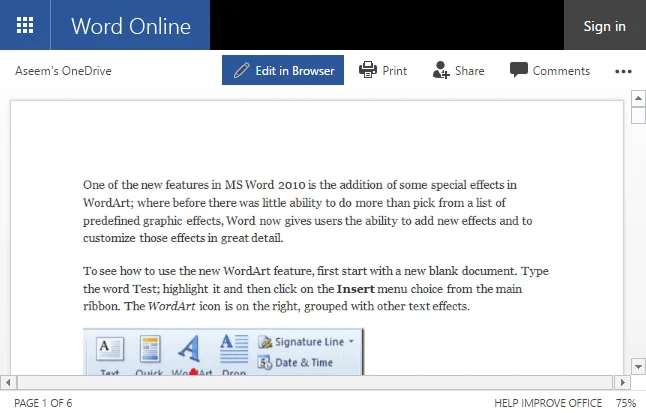Cách chia sẻ hoặc cộng tác trên một tài liệu Word với người khác 6 từ trực tuyến