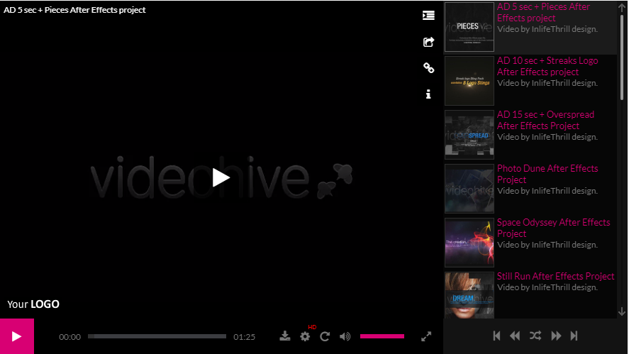Demo Elite Video Player WordPress plugin