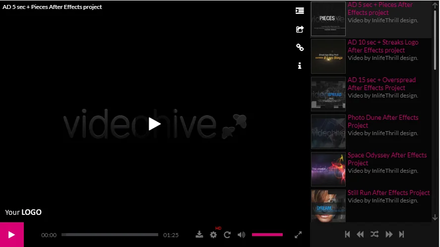 Demo Elite Video Player WordPress plugin