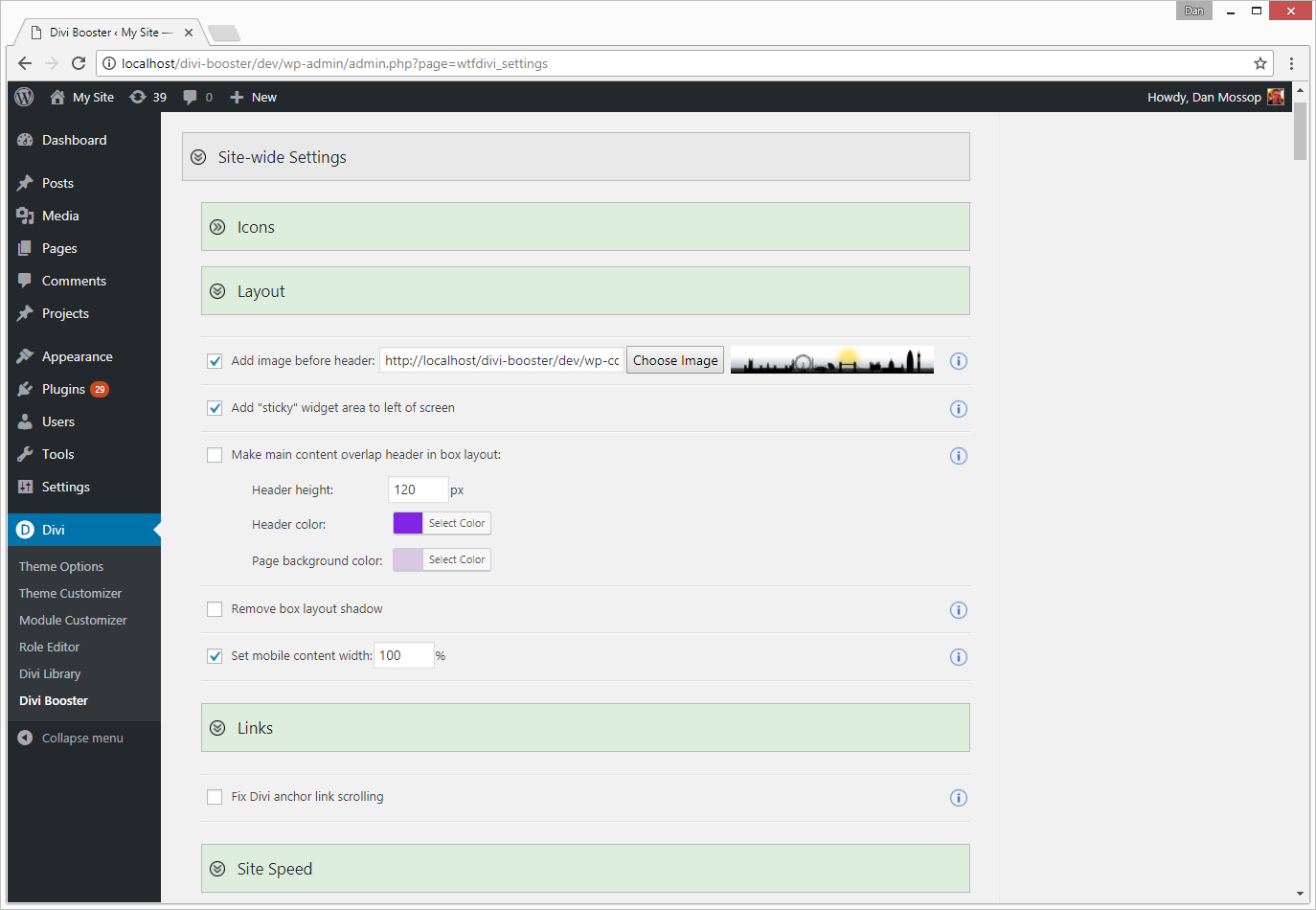 Tính năng Divi Booster Plugin