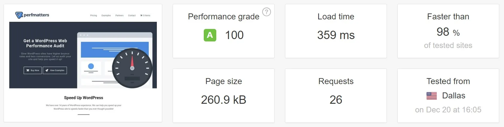 Example - Perfmatters Plugin
