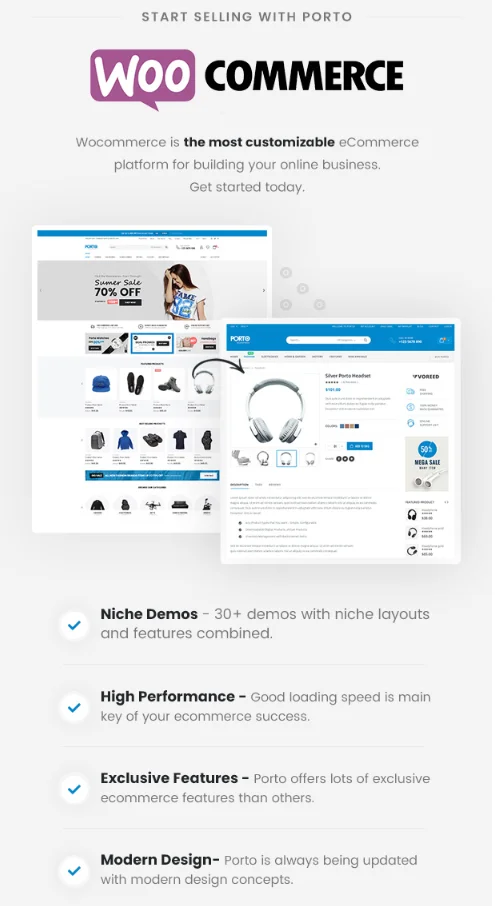 Tính năng Porto Theme