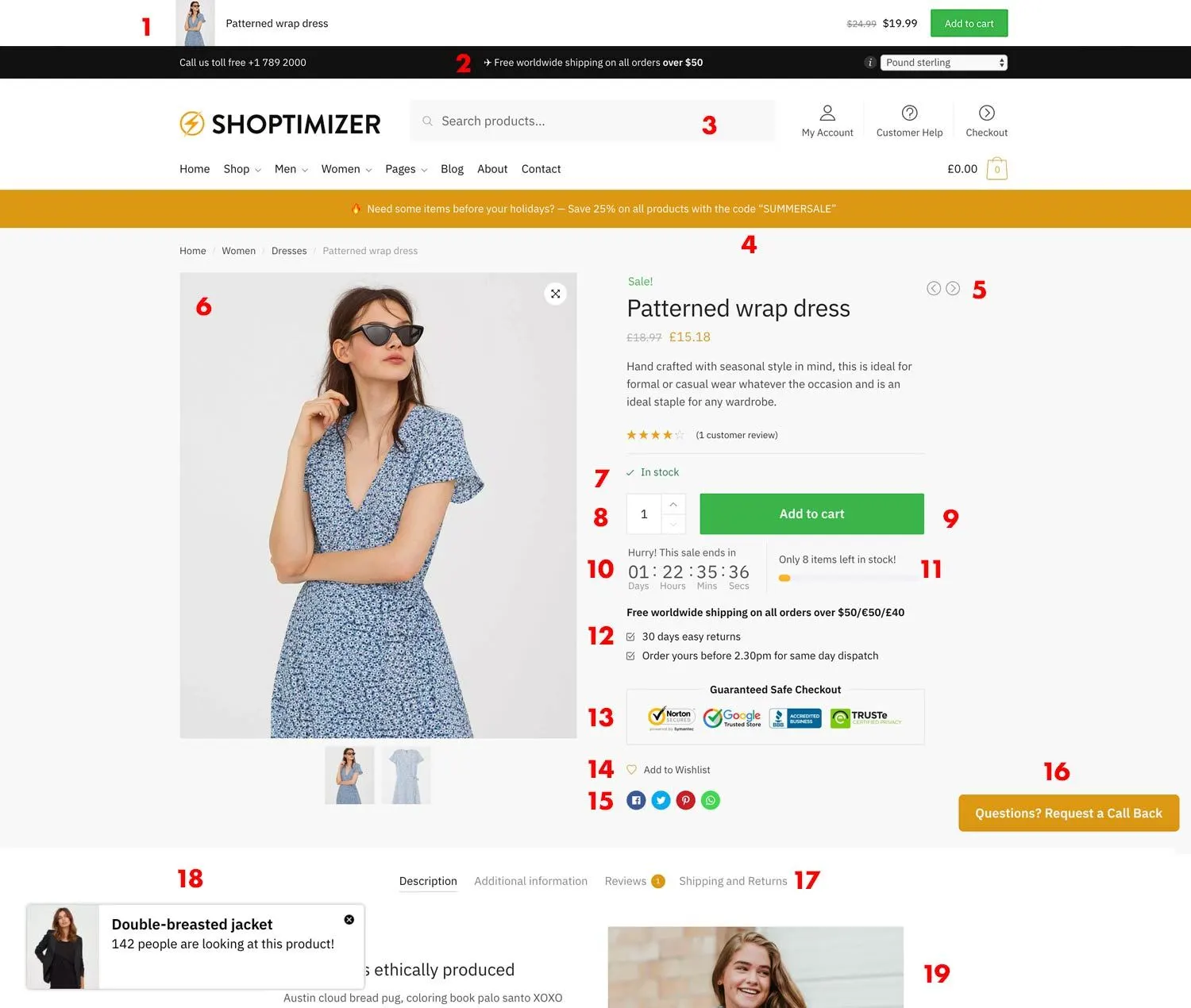 Shoptimizer v2.8.12 - The Fastest WooCommerce Theme 2 Tính năng Shoptimizer Theme