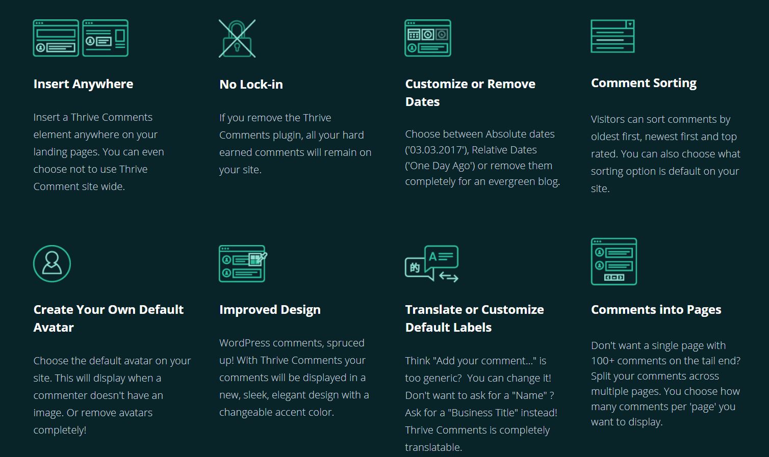 Tính năng Thrive Comments Plugin