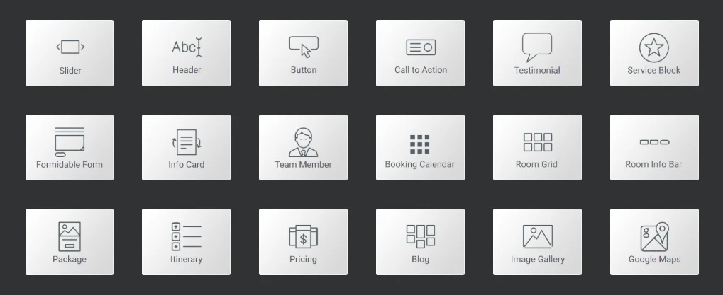Bellevue v4.2.7 - Hotel + Bed and Breakfast Booking Calendar Theme 3 Tính năng Widgets Bellevue Theme