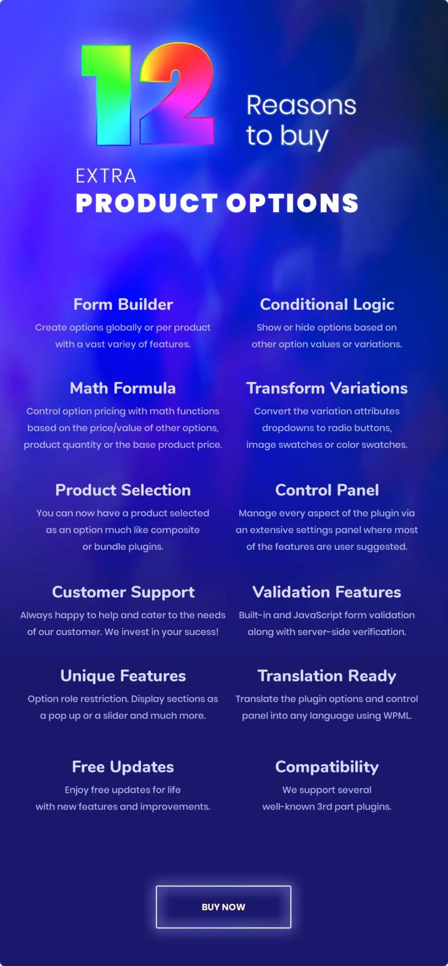 Tính năng WooCommerce Extra Product Options Plugin