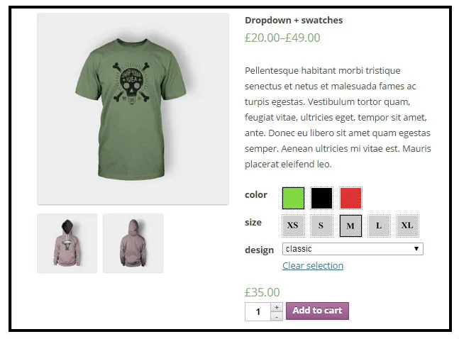 WooSwatches v3.4.6 - Woocommerce Color or Image Variation Swatches 1 Tính năng WooSwatches Plugin - WooCommerce Color or Image Variation Swatches