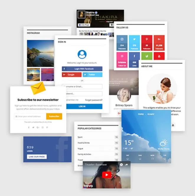 Custom Widgets - Publisher WP Theme