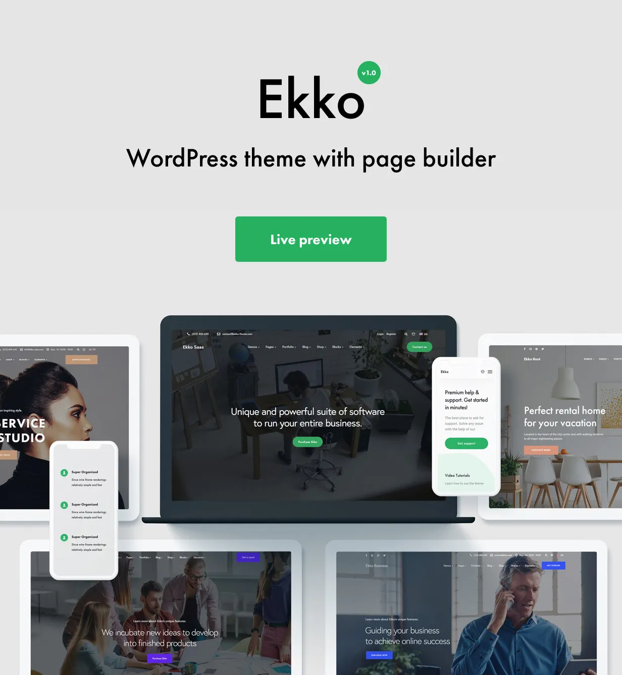 Ekko - Multi-Purpose WordPress Theme with Page Builder