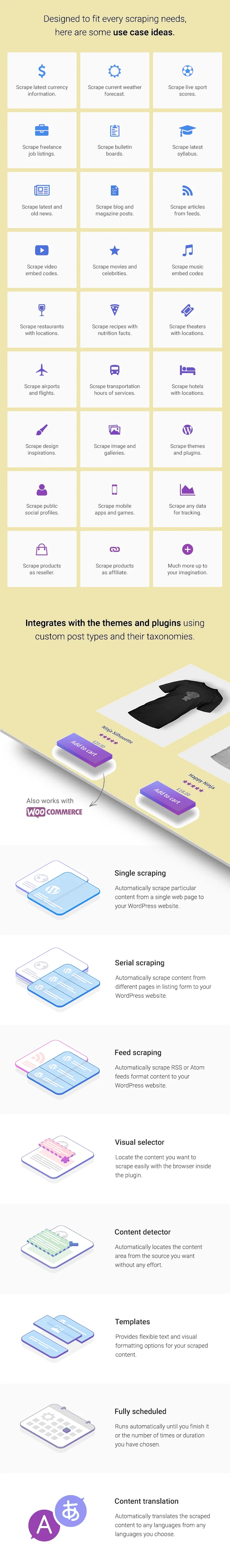 Tính năng Crawlomatic Multisite Scraper Post Generator Plugin for WordPress
