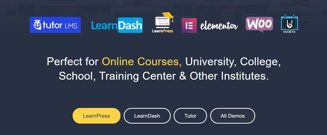 Edubin v9.4.8 - Education LMS WordPress Theme 1 Tính năng Edubin - Education WordPress Theme