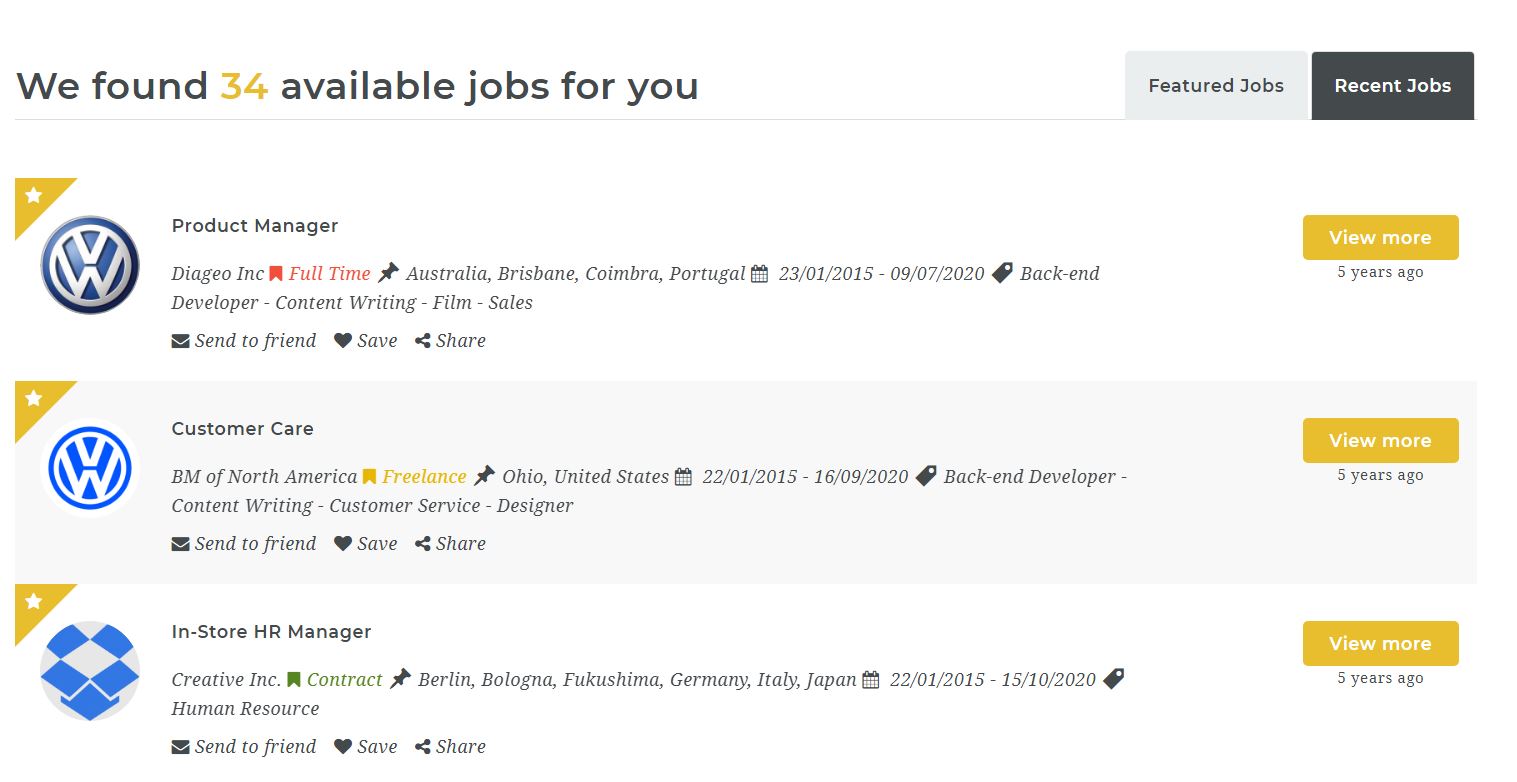 Tính năng Jobmonster - Job Board WordPress Theme