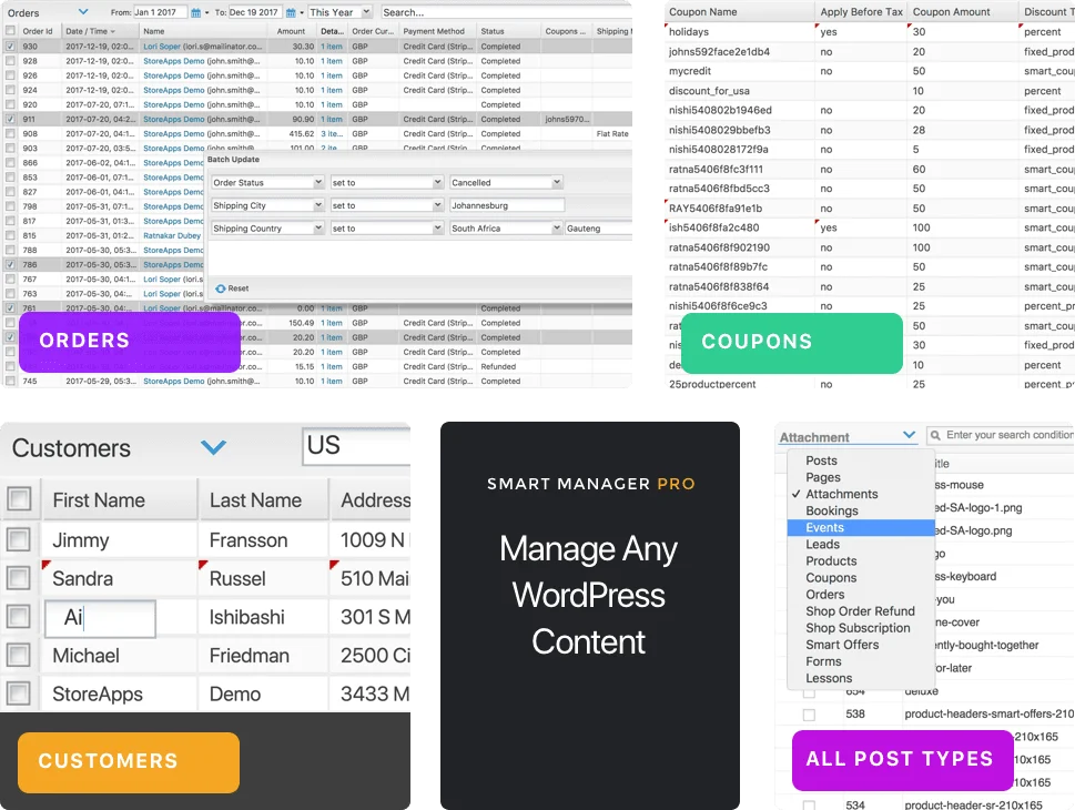 Smart Manager Pro v8.48.0 NULLED - Plugin để quản lý sản phẩm WooCommerce 1 Tính năng Smart Manager Pro