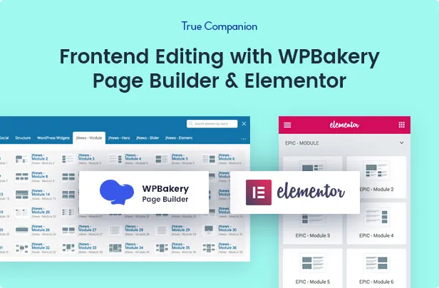 elementor, visual composer - Epic News Elements Plugin