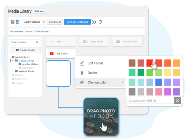 WP Media Folder, Folders in Your WordPress Media Library