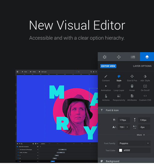 New Visual Editor Slider Revolution Responsive WordPress Plugin