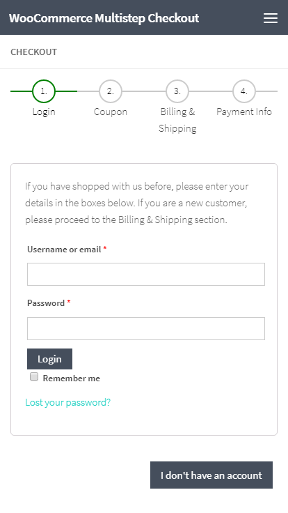 Progress Bar Style - WooCommerce MultiStep Checkout