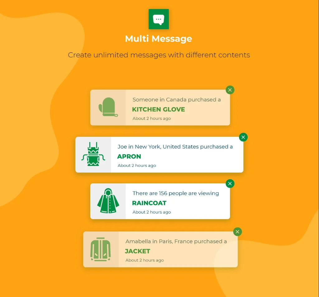 WooCommerce Notification v1.4.6 | Boost Your Sales - Live Feed Sales - Recent Sales Popup - Upsells 3 WooCommerce Notification - Boost Your Sales