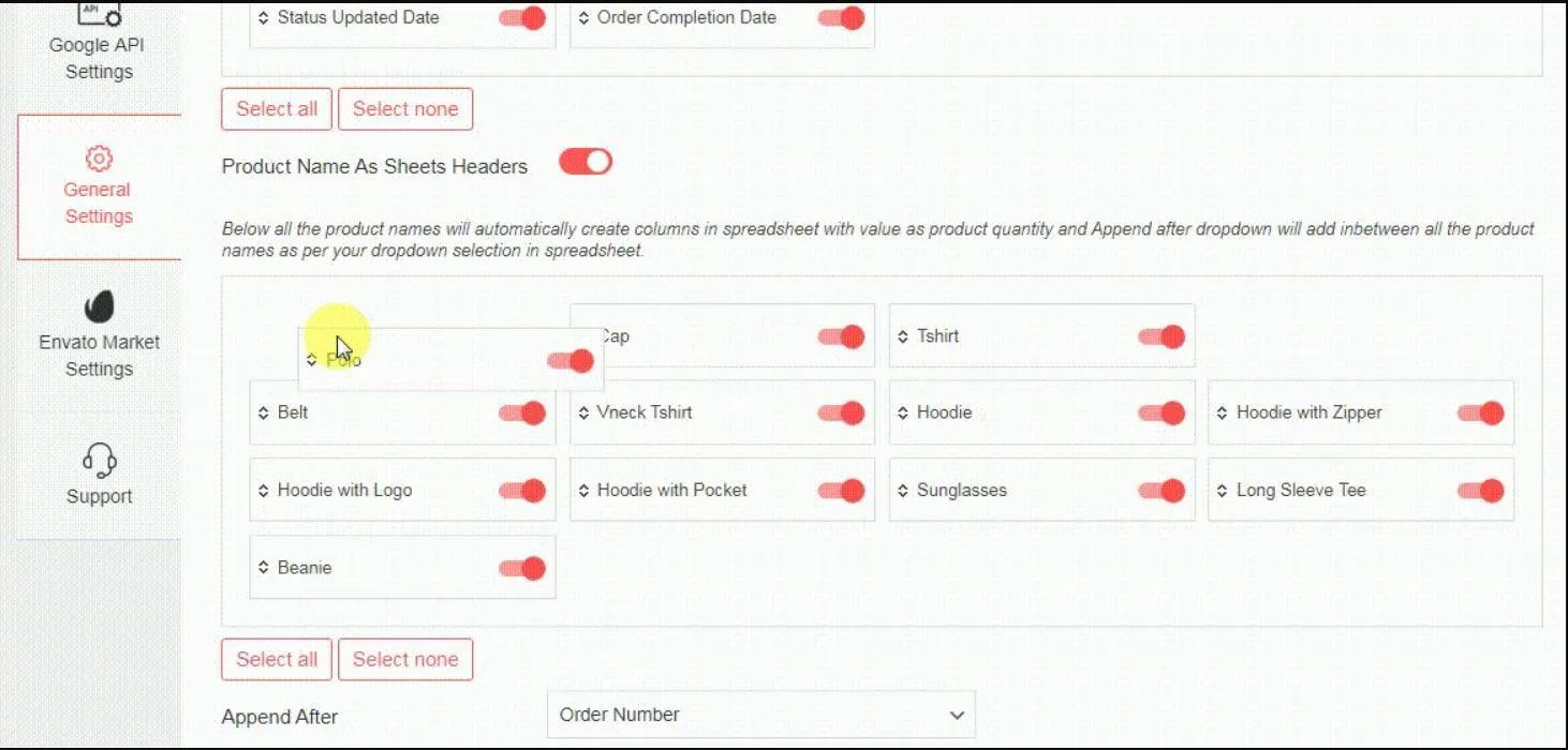 WooSheets Export Orders