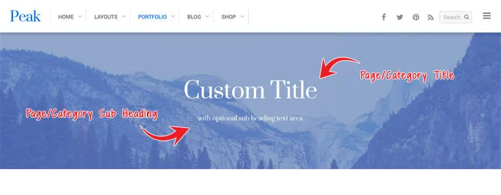 biểu ngữ tiêu đề trang duy nhất