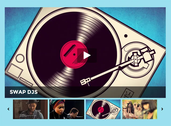 thanh trượt thư viện sự kiện