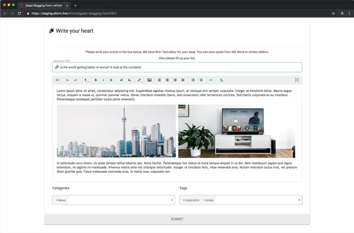 Accept guest blog from anyone