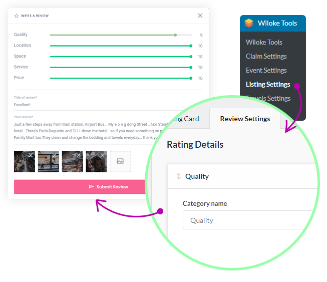 Advanced rating and reviews