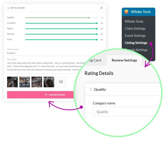 Advanced rating and reviews