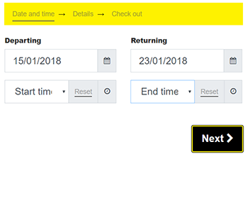 Calendarista - Round trip with time