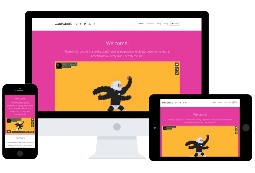 Themify Corporate v2.0.5 - Business & Portfolio WordPress Theme 12 thiết kế đáp ứng