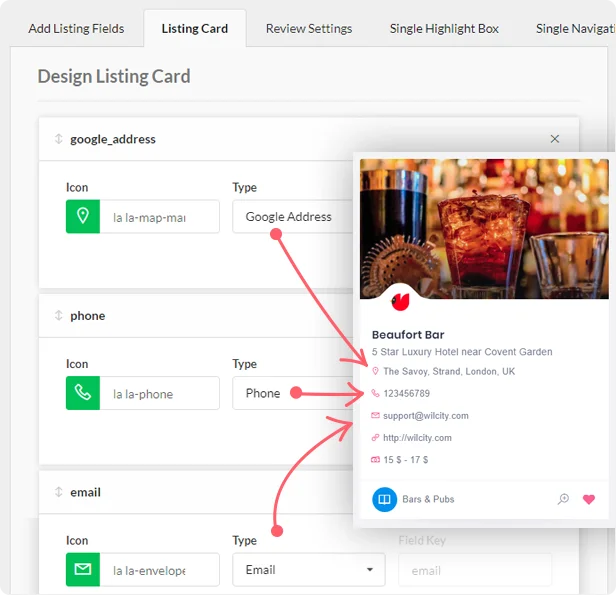 Custom anythings in your listing card