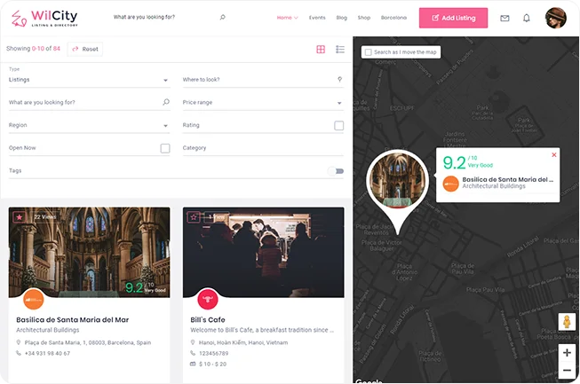 Map template with awesome features
