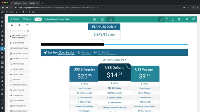 Payment and cost Estimator