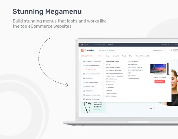 Cartzilla - Digital Marketplace & Cửa hàng tạp hóa WordPress Theme - số 8
