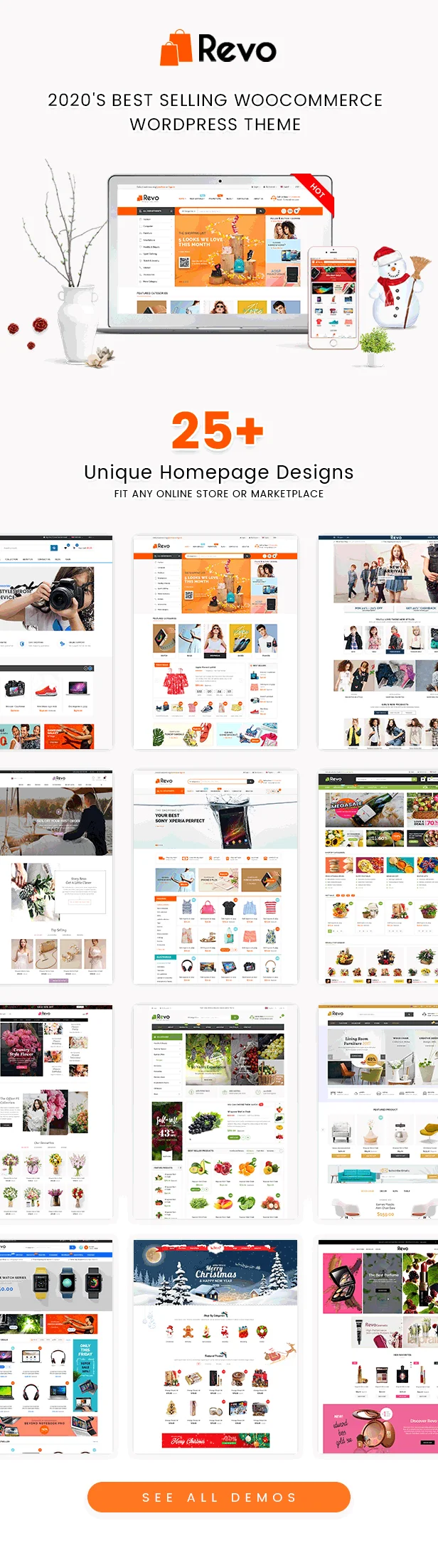 Trang chủ của Revo Đa dụng Tốt nhất WooCommerce Theme