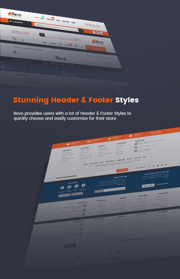Footer & Header Phong cách