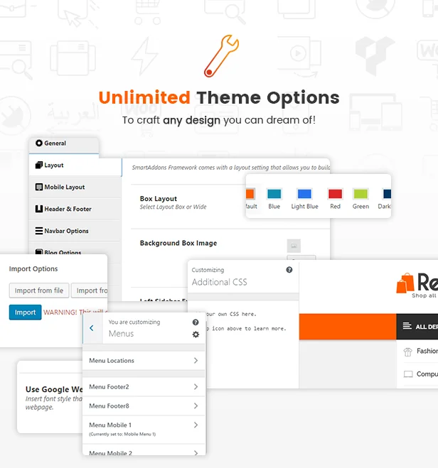 Vô hạn Theme Tùy chọn